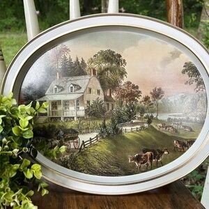 Vintage Oval Farmhouse Wall Art